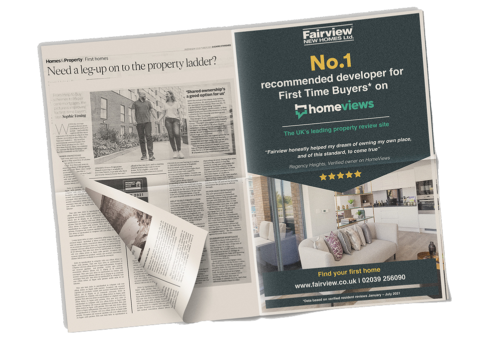 Fairview New Homes - evening standard ad Fairview New Homes - Evening Standard Ad